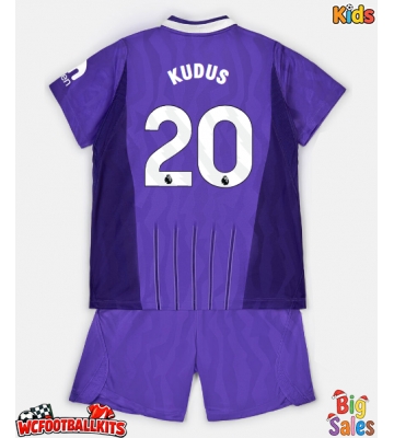 Tottenham Hotspur Mohammed Kudus #20 Replica Third Stadium Kit for Kids 2026-27 Short Sleeve (+ pants)